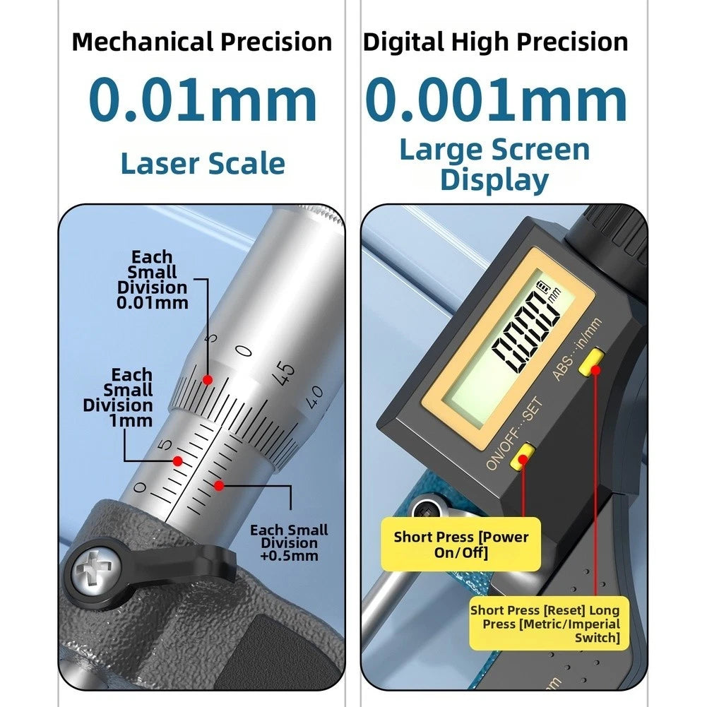 Digital Micrometer for KOSLO (0.001mm Accuracy)