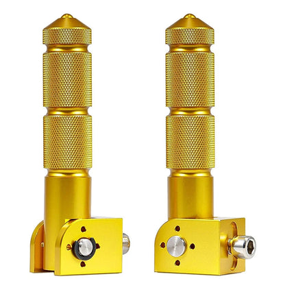CNC Folding Foot Pegs Rear Set for Universal Motorcycle (All Years) - Gold