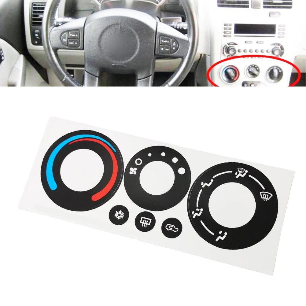 AC Climate Control Button Sticker Decal for Pontiac Torrent Years 2005 and 2006