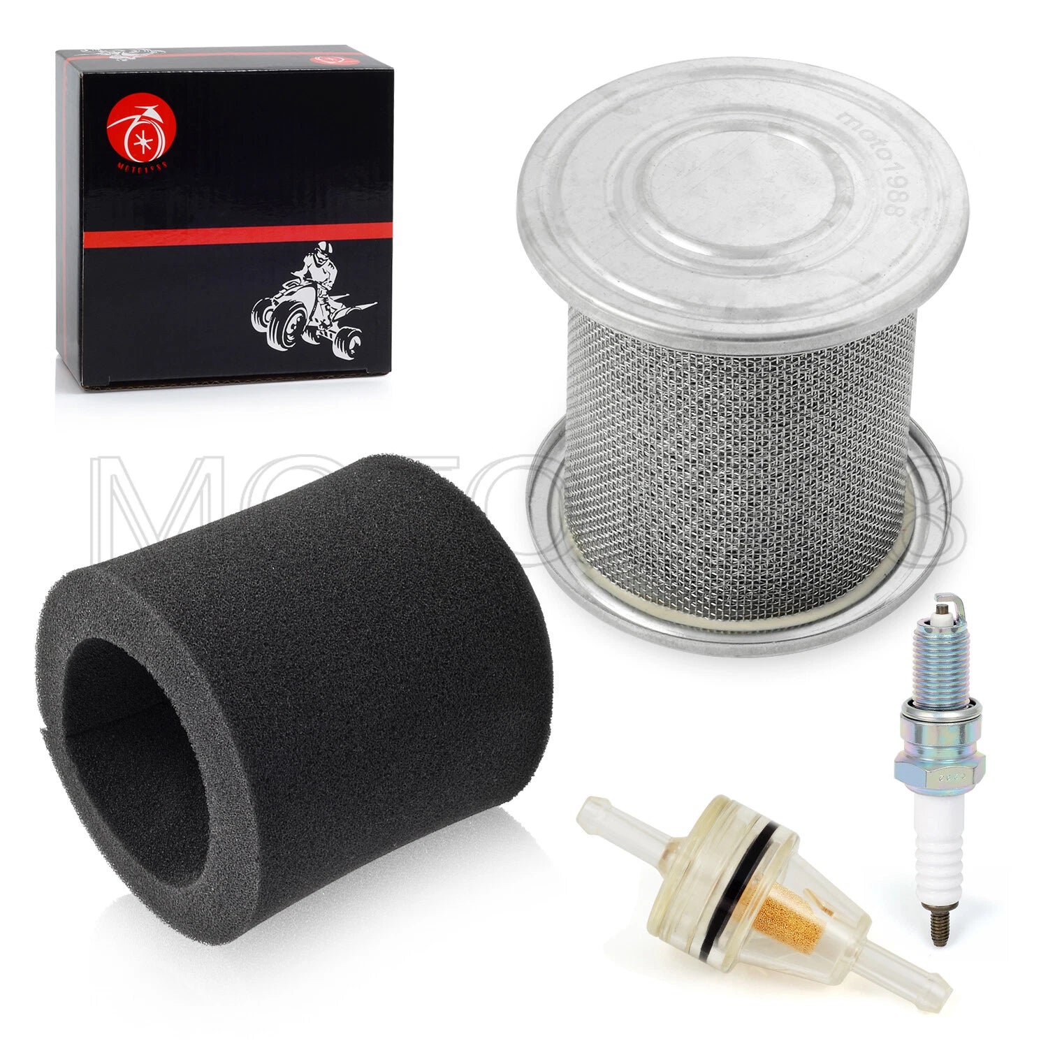 Air Cleaner Element Holder & Spark Plug Kit for Honda CRF80F CRF100F (2004–2013)