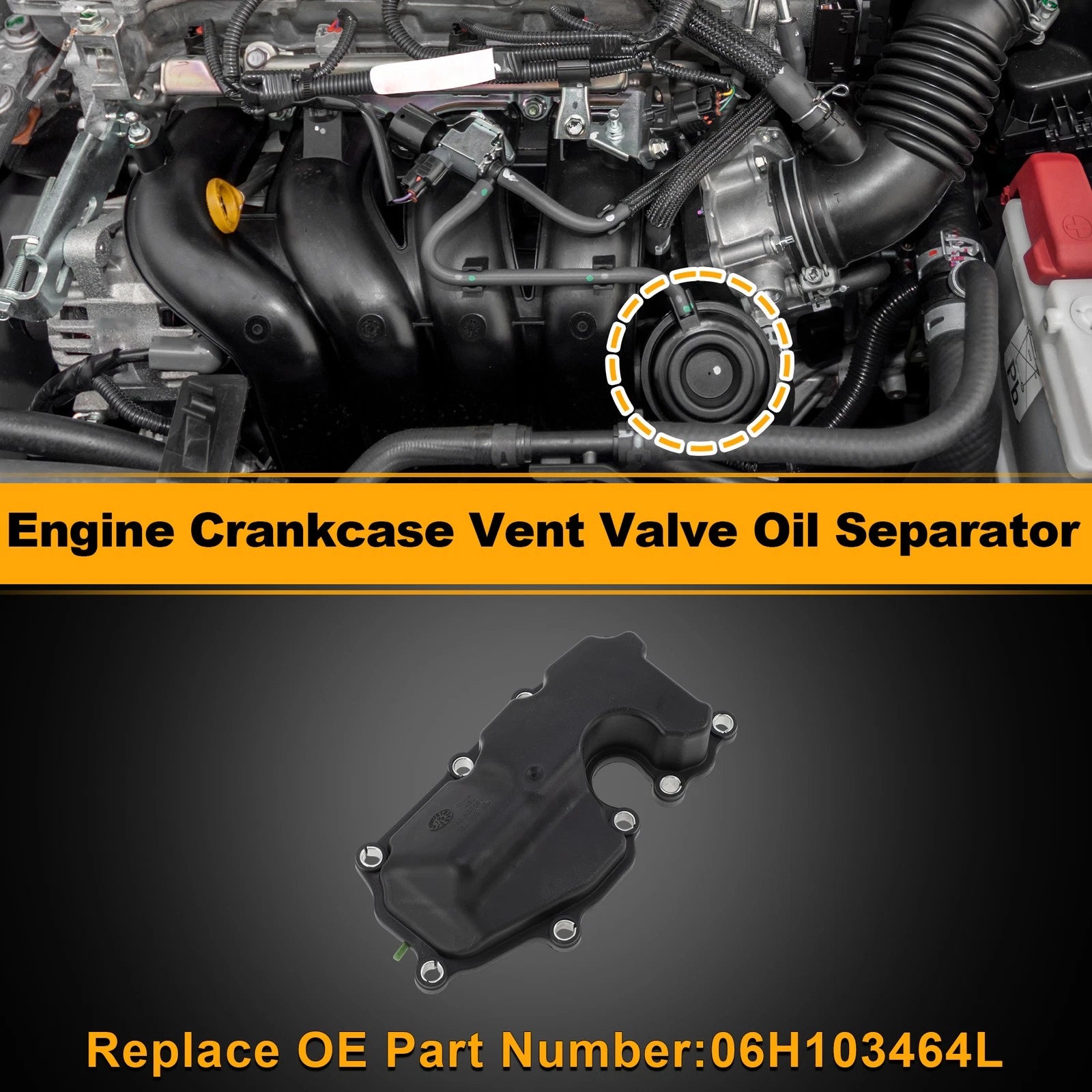 Engine Crankcase Vent Valve Oil Separator for Audi A3 CCTA CBFA (2013–2020)