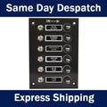 6 Switch Panel for Universal Applications (12/24 Volt, Chrome Plated)