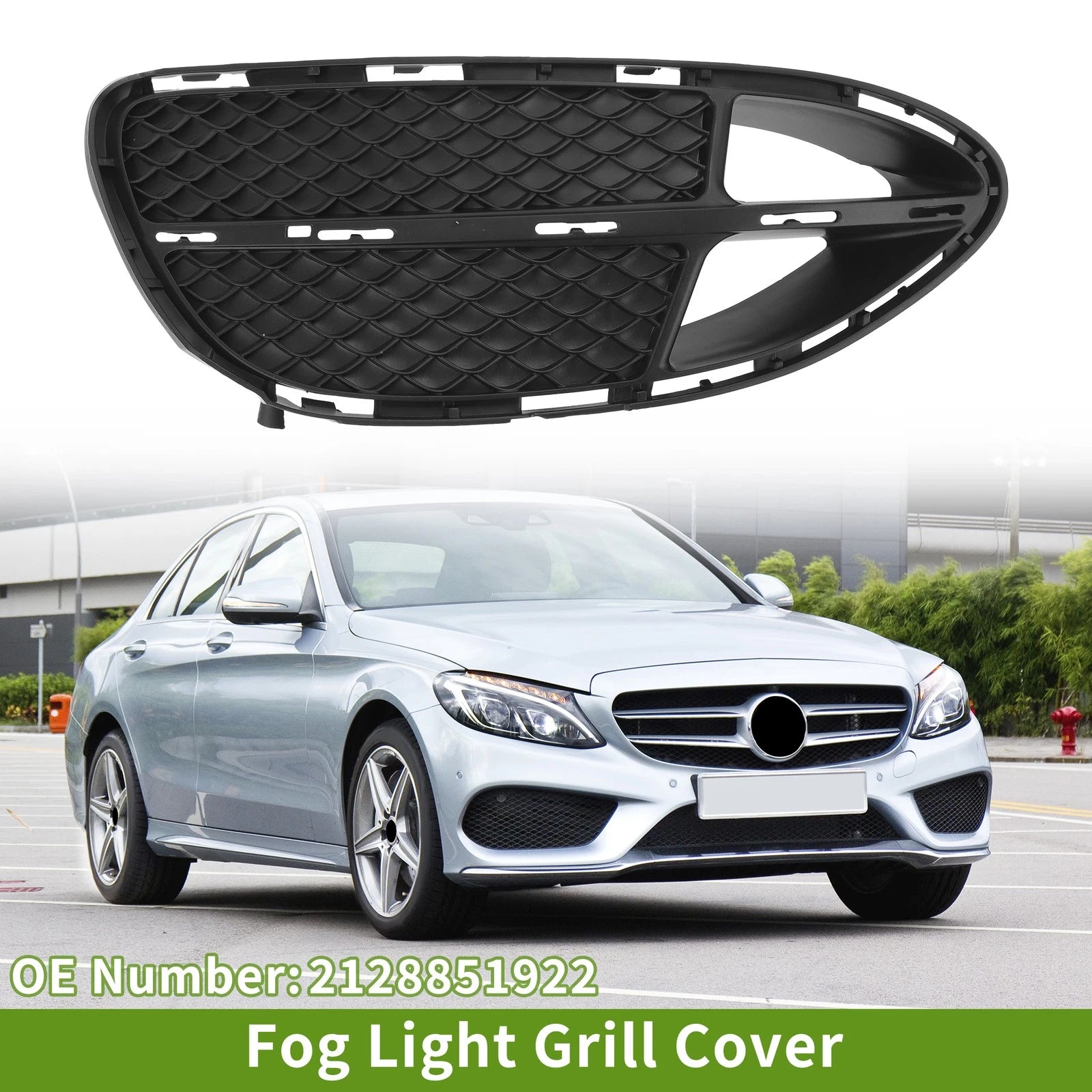 Front Left Fog Light Grill Replacement for Mercedes Benz W212 (2014–2016)