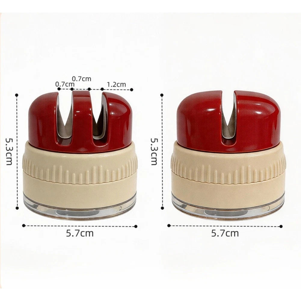 Honing Tool for Kitchen Edge with Vacuum Base and V Shaped Slots