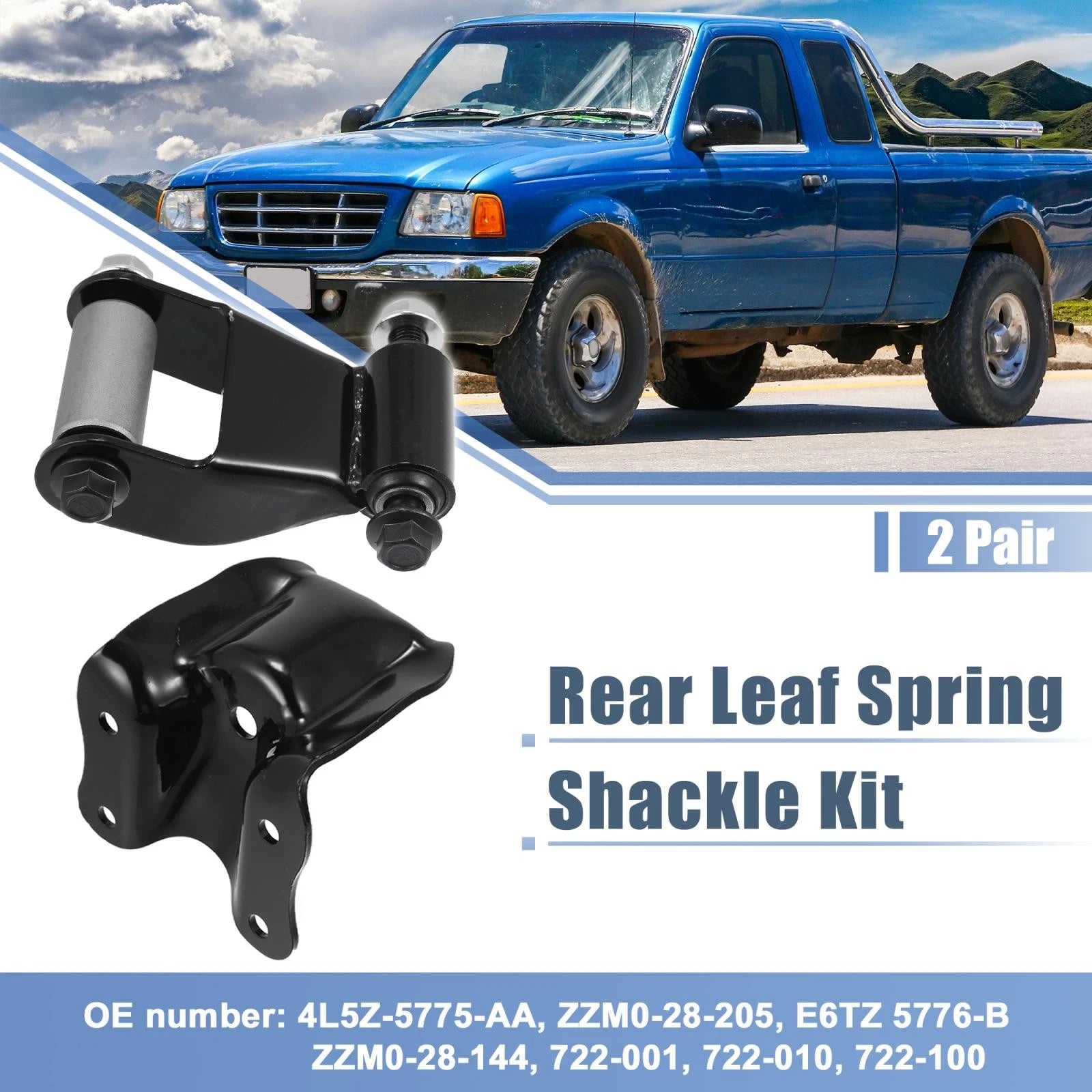 Rear Leaf Spring Shackle Bracket Kit Pair for Ford Ranger Mazda B (2000–2011)