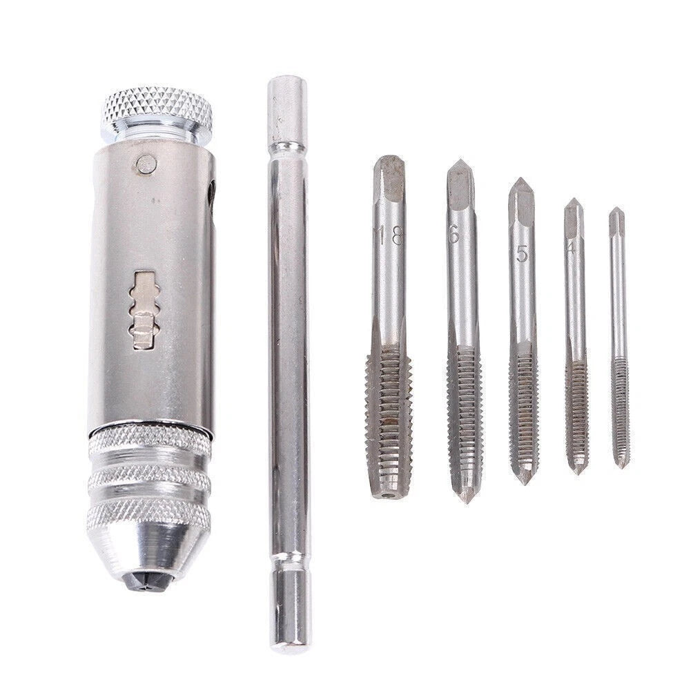 5pcs M3-M8 Hand Screw Tap Set for Adjustable Thread Plugs