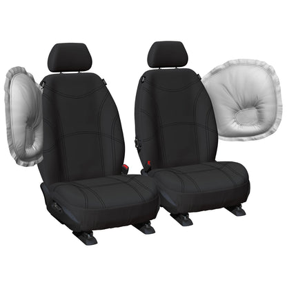 Set of 2 Tailor Made Black Neoprene Car Seat Covers for Holden Commodore VF (2013–2017)