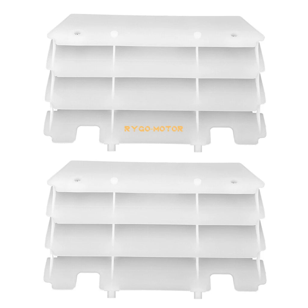 2 Radiator Louvers Guards White for Kawasaki KX125 KX250 (1997–2004) 14037-1310-RZ
