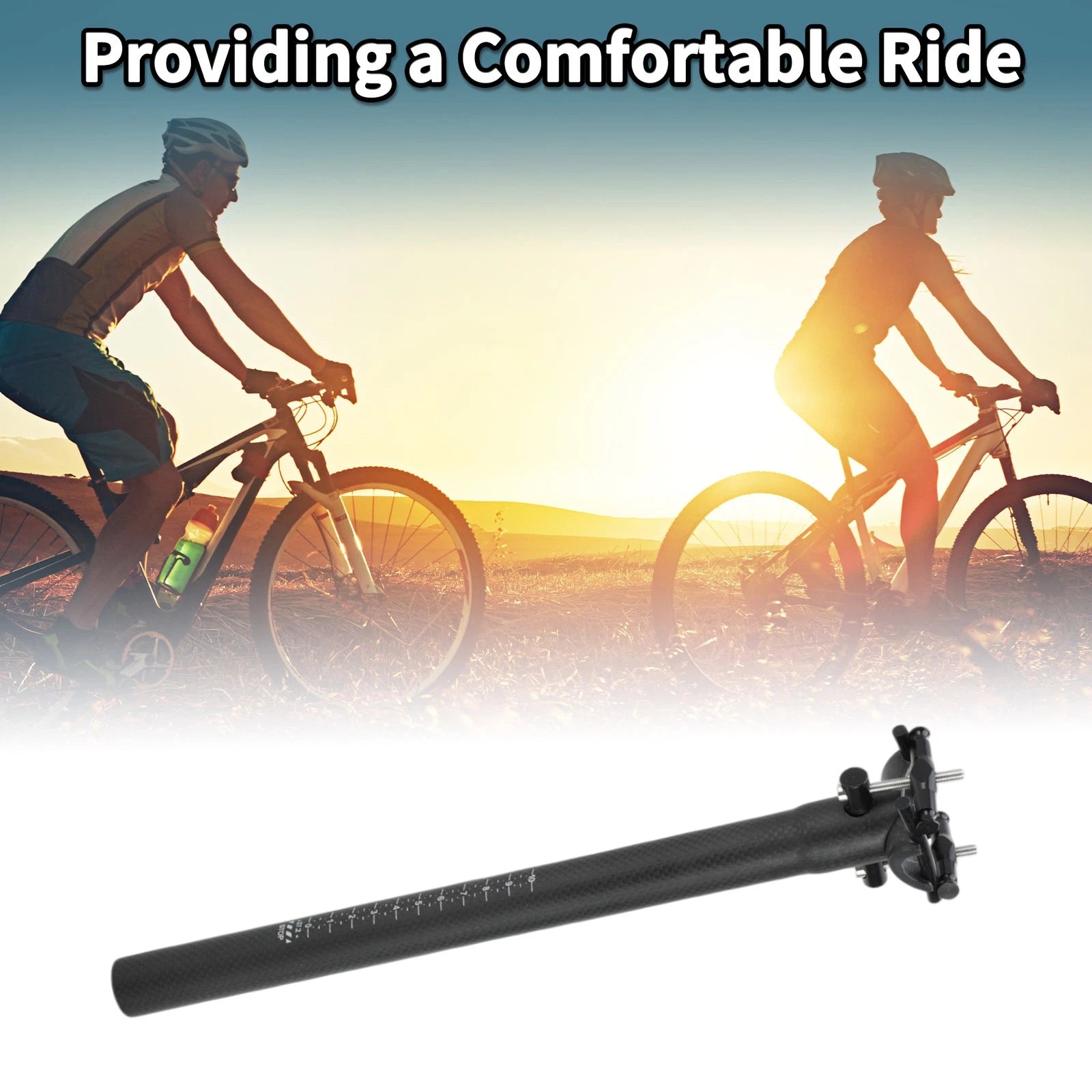 Bike Seat Post 27.2mmx350mm Lightweight Replacement for All Bikes (2000–2025)