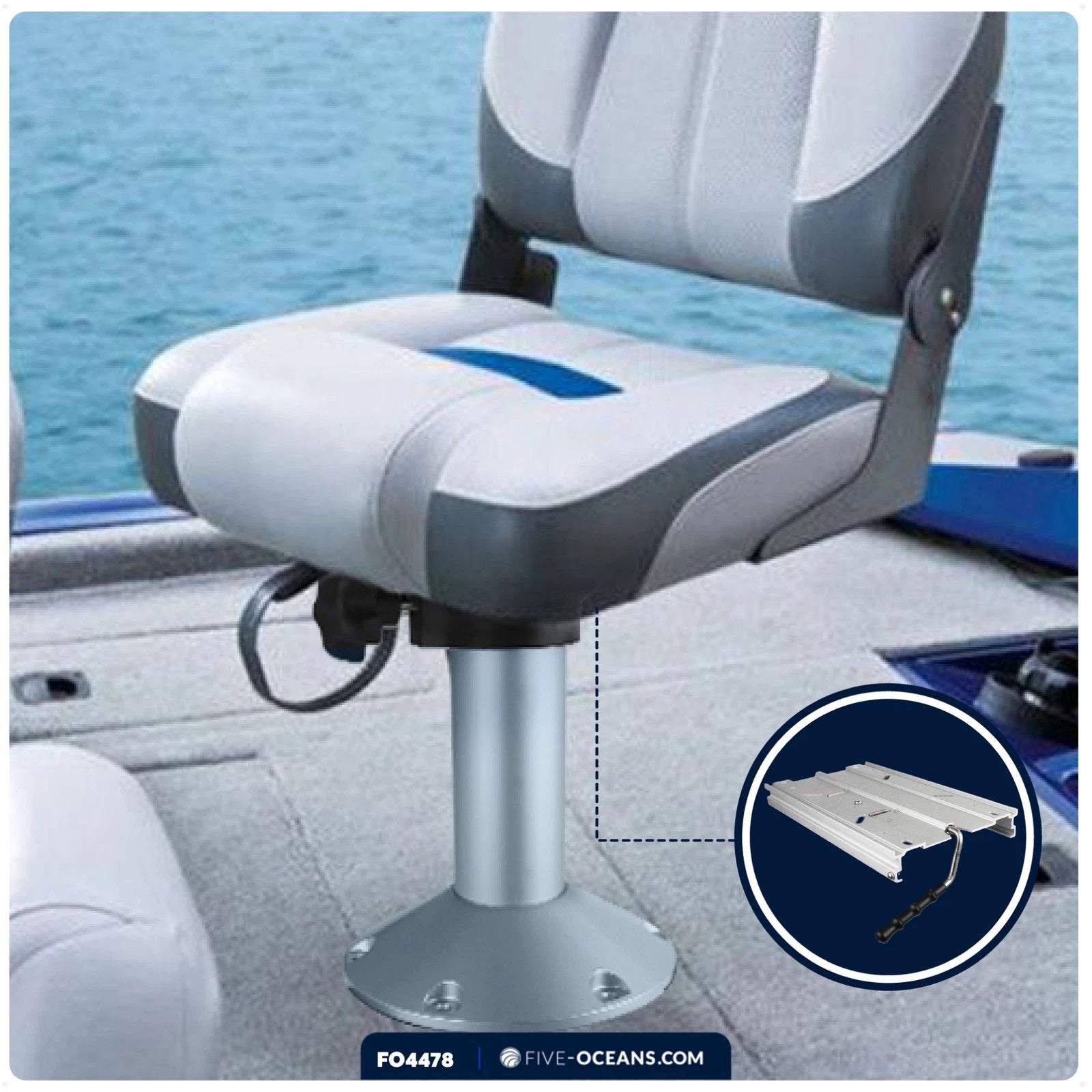 Boat Seat Slide with Locking Function for Marine (Compatible with FO4476, FO4477)