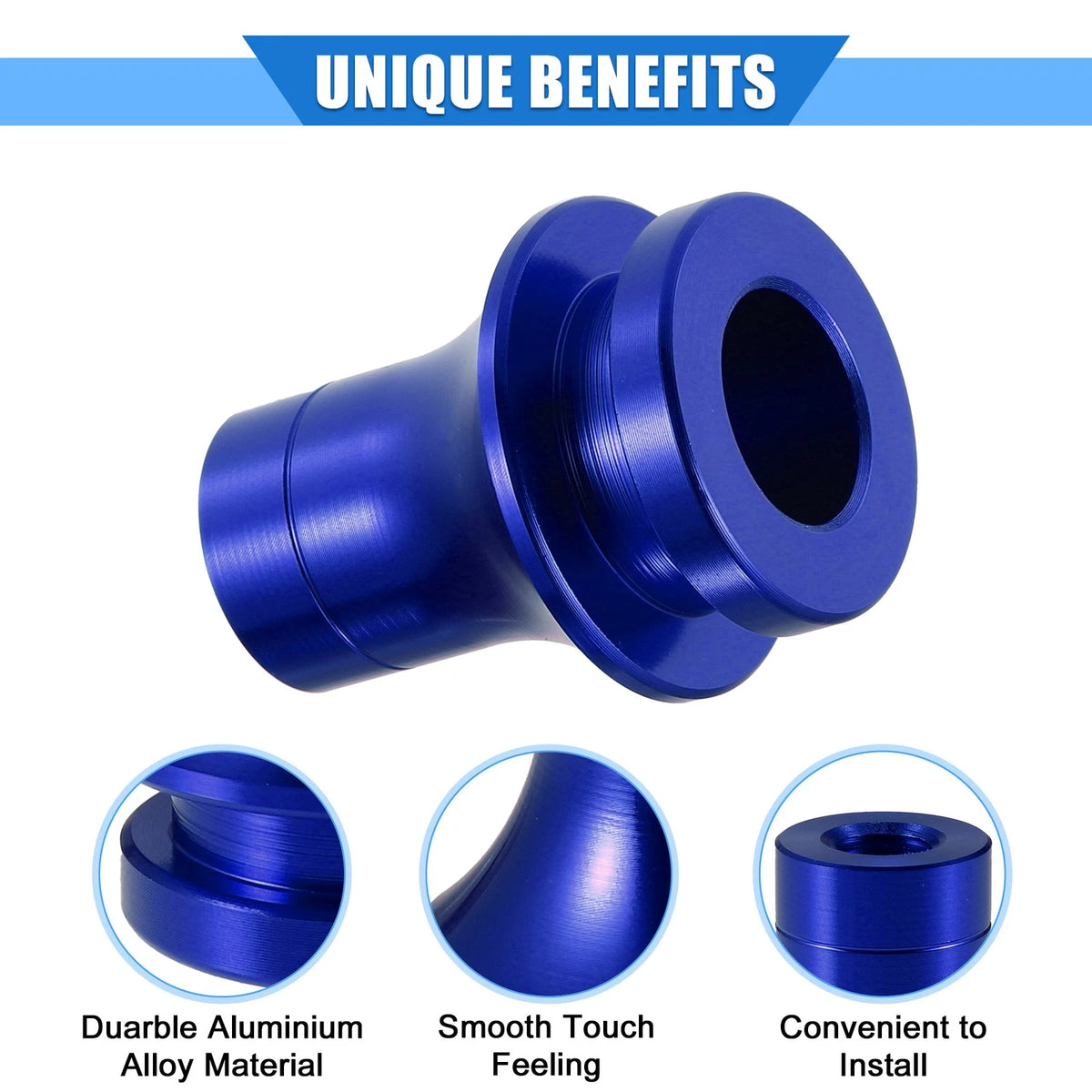 M10x1.25 Gear Shift Knob Adapter Retainer for Universal Vehicles (Aluminum Blue)