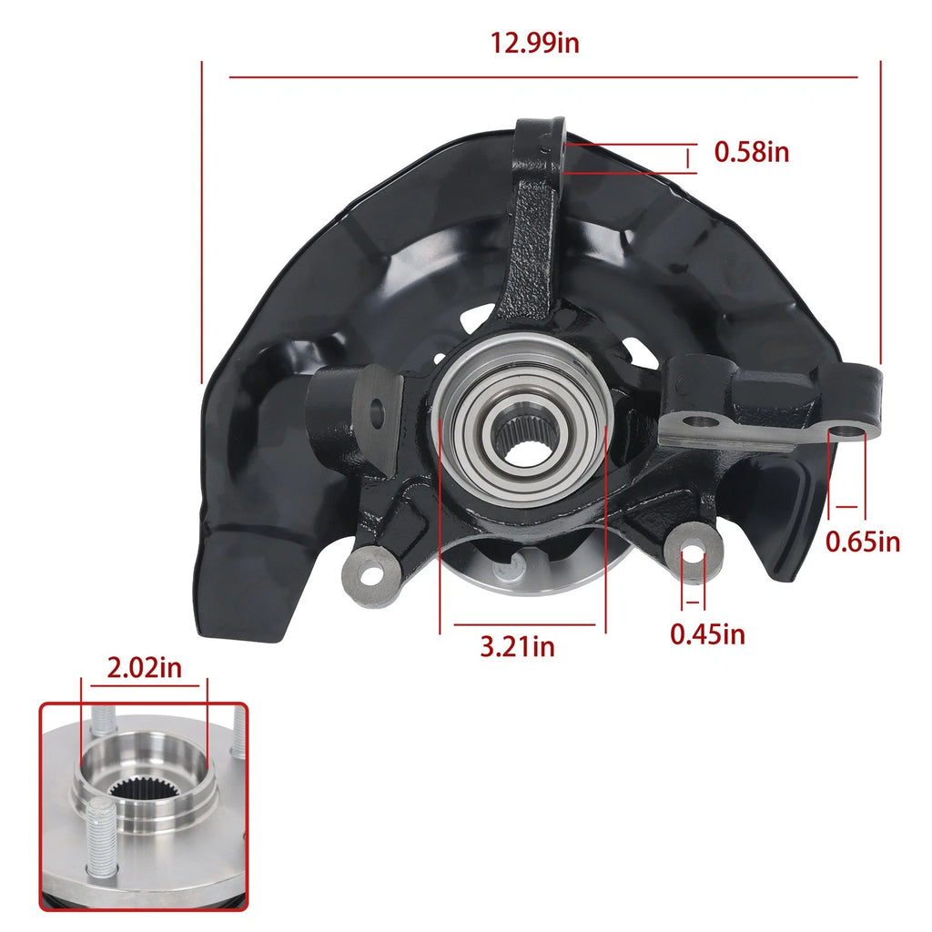 Front Left Steering Knuckle & Wheel Bearing Hub Assembly for Lexus RX330 (2004–2006)