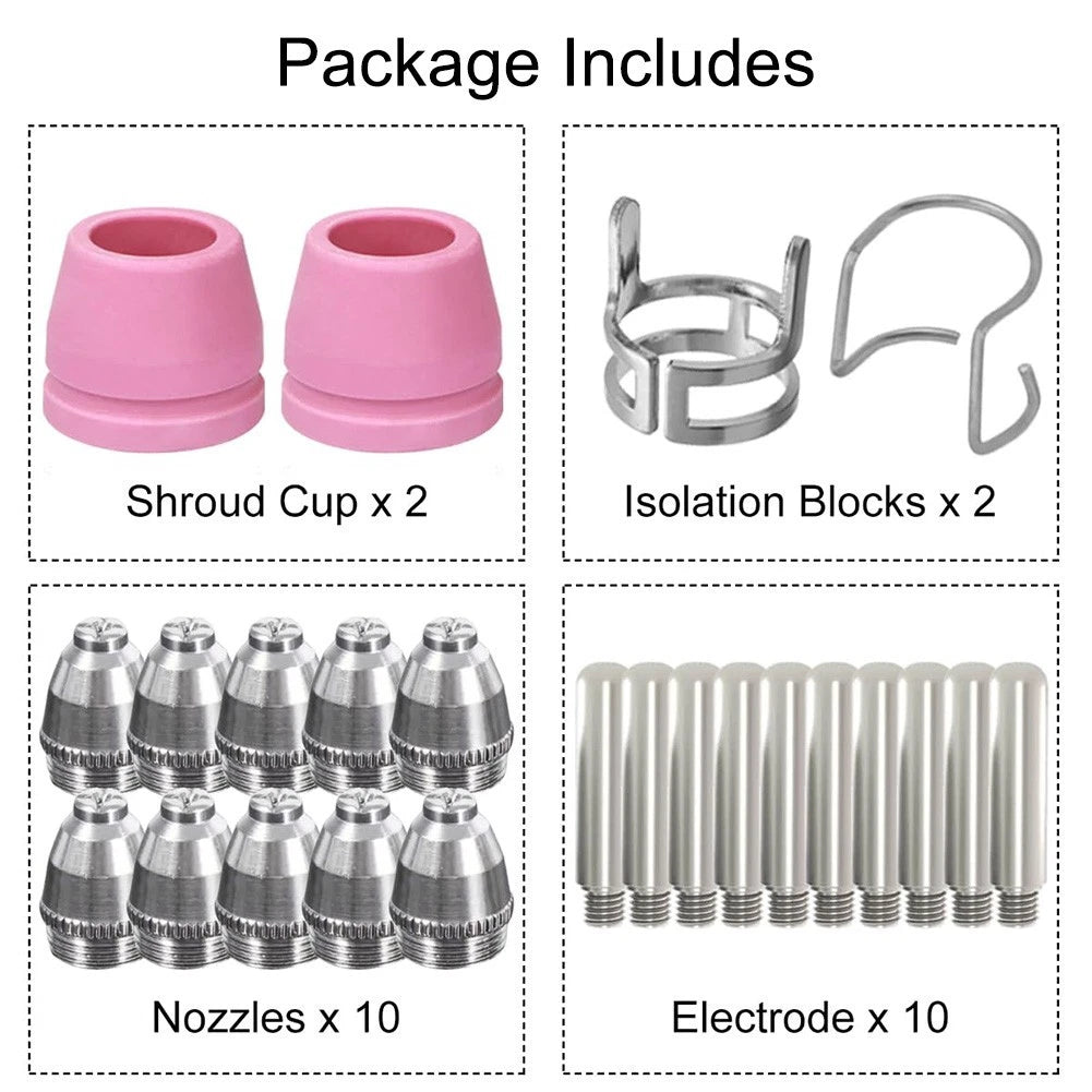 24PCS Plasma Cutting Torch Nozzles for AG60 SG55