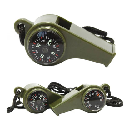 Trail Running Whistle with Compass and Ambient Thermometer