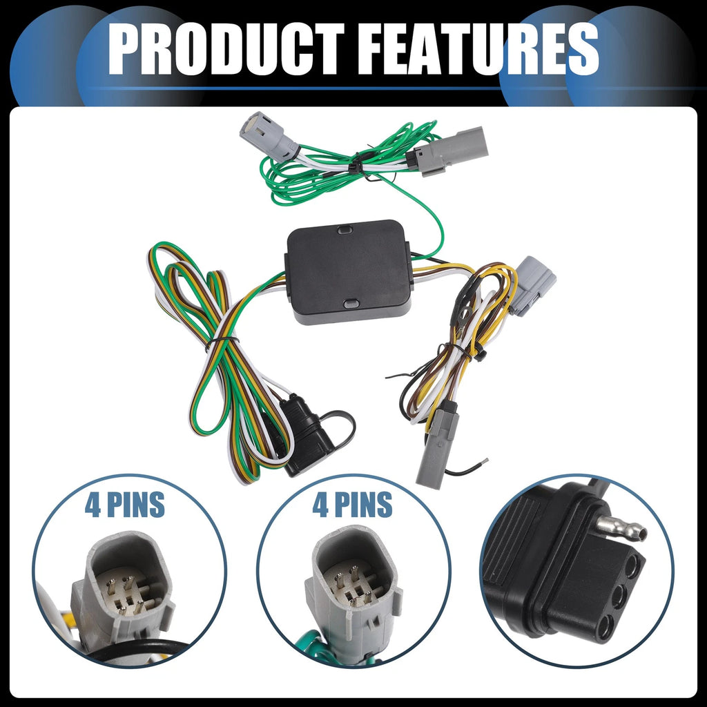 Trailer Wiring Harness 4 Pin Kit for Chrysler Pacifica (2017–2018)