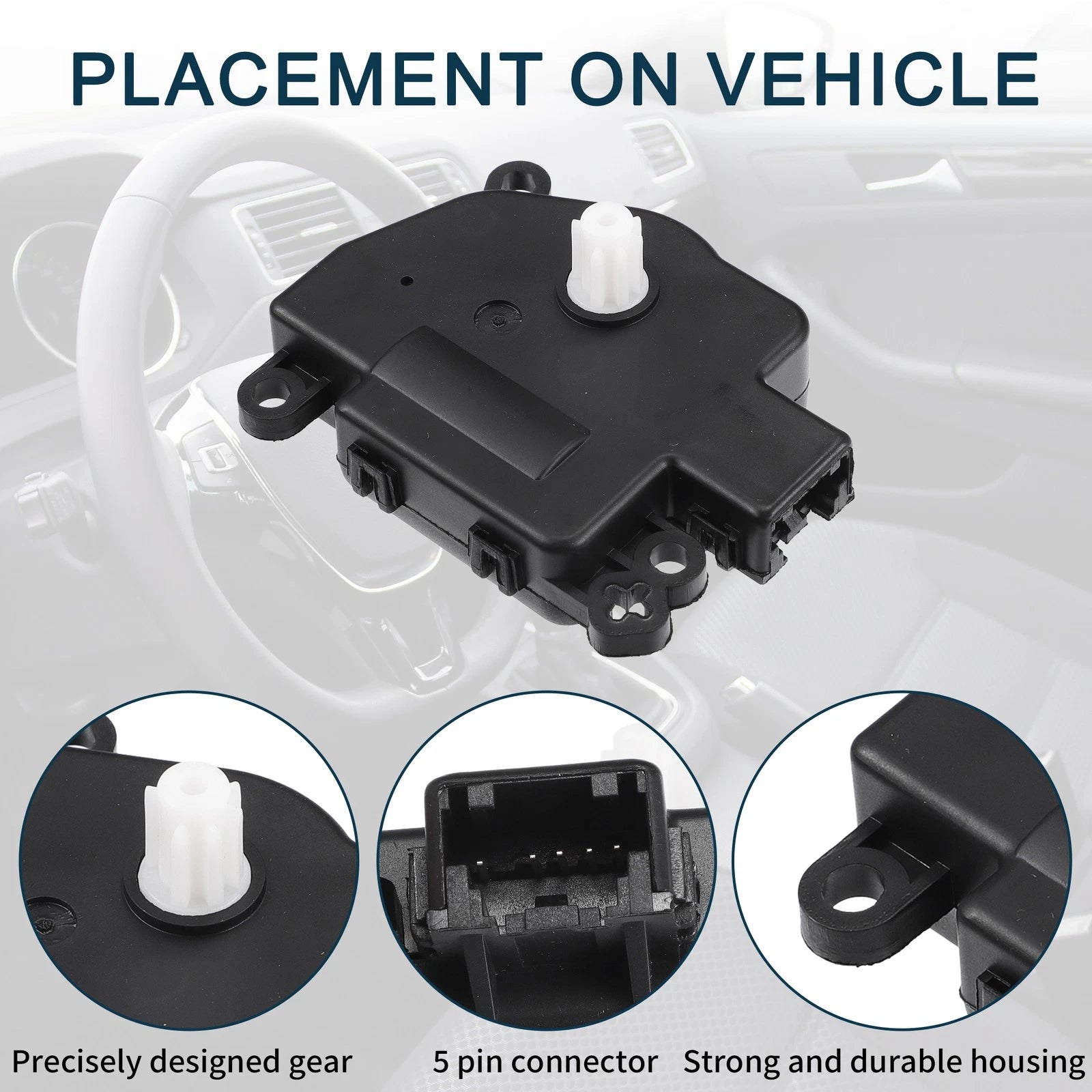 HVAC Heater Blend Door Actuator Replacement for Dodge Durango (2014–2021)