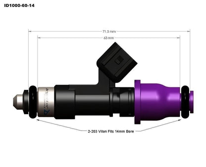 Set of 8 Injector Dynamics ID1050x Fuel Injectors for Mustang GT (1996–2010)