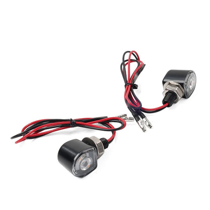 2X Mini Motorcycle Turn Signals Indicator Amber Blinker Light Universal