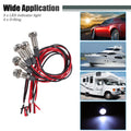 5 Pcs 6mm DC Car Interior LED Indicator Signal Lamp (3V–9V)
