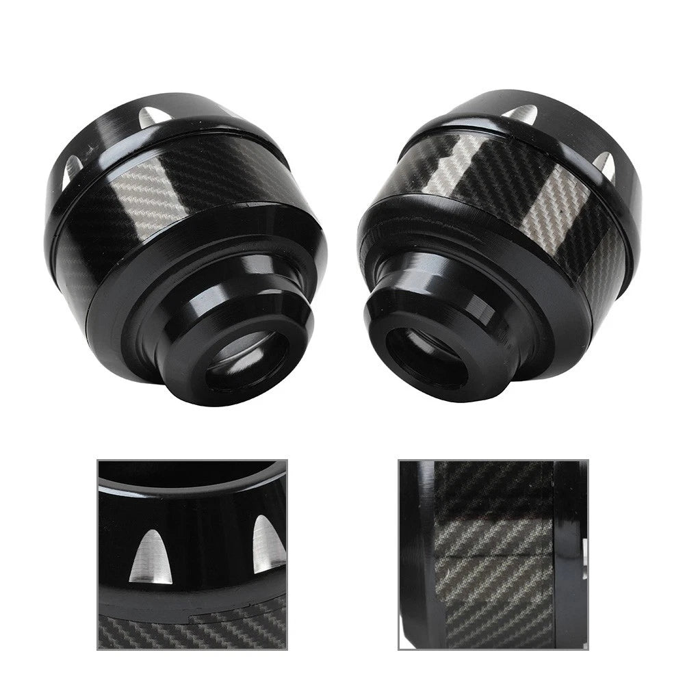 2X Black Front Fork Wheel Frame Sliders for Universal Fit
