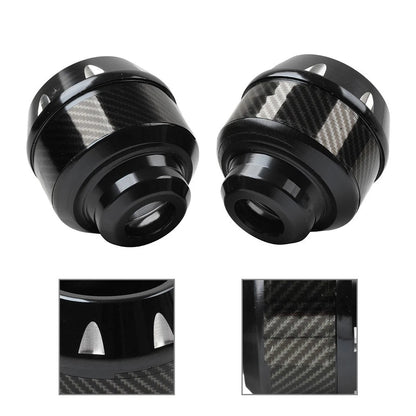 2X Black Front Fork Wheel Frame Sliders for Universal Fit