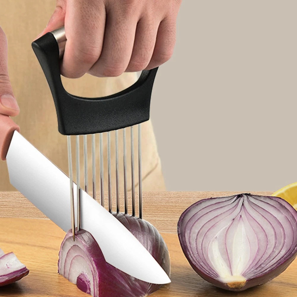 Onion Slicer Tool for Kitchen Use (Stainless Steel)