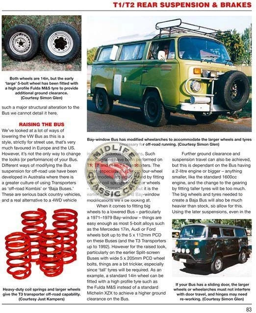 Suspension & Brake Modifications Guide for VW Bus T1-T5 (1950–2010)