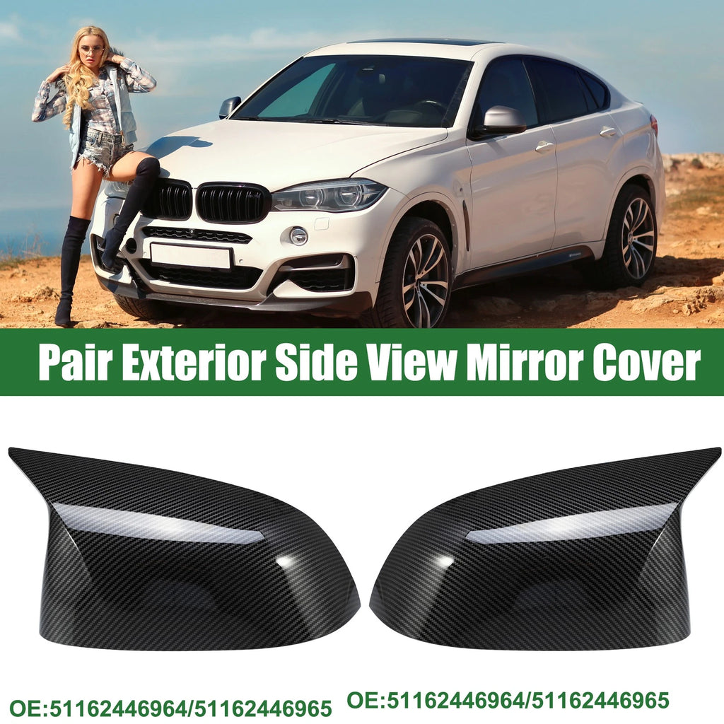 Left Right Rearview Mirror Cover Pair Replacement for BMW X3 G01 X4 (2018–2023)