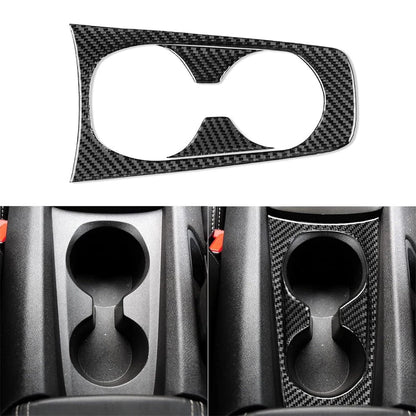 Carbon Fiber Front Water Cup Holder Decoration Trim For Chevy Camaro 2010-2015