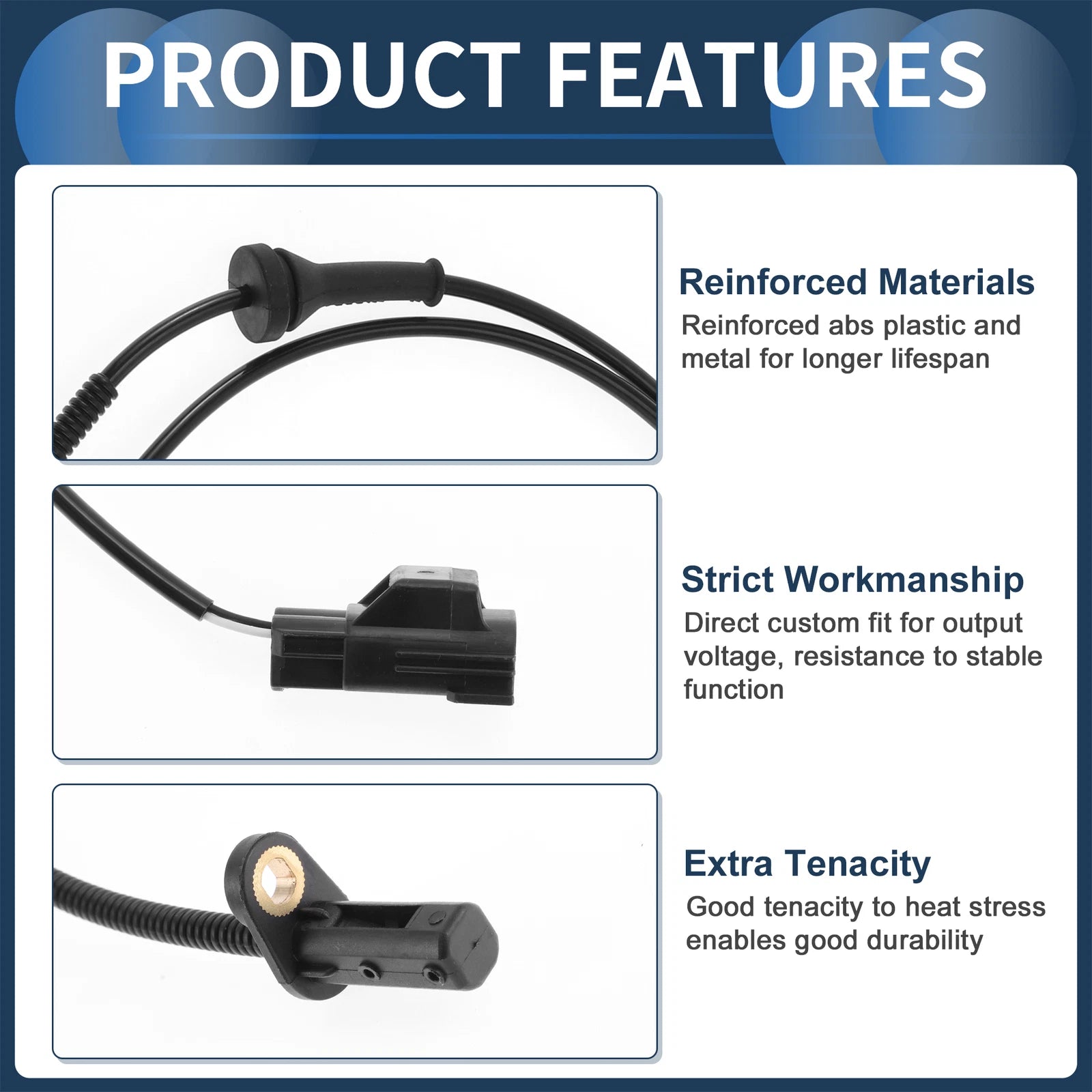 ABS Wheel Speed Sensor No. 30712095 for Volvo XC90 (2003–2014) Front Right