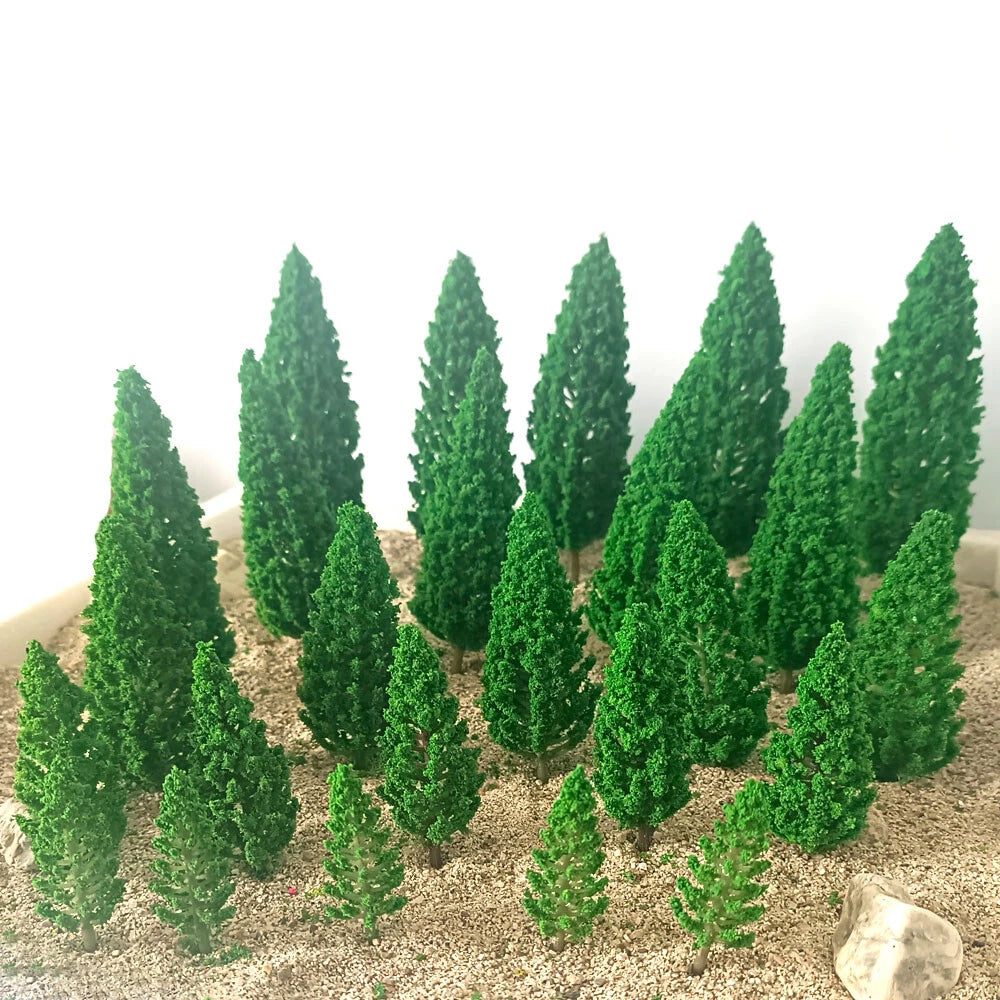 25Pcs Miniature Garden Landscape Decor for Tree Train Railroad