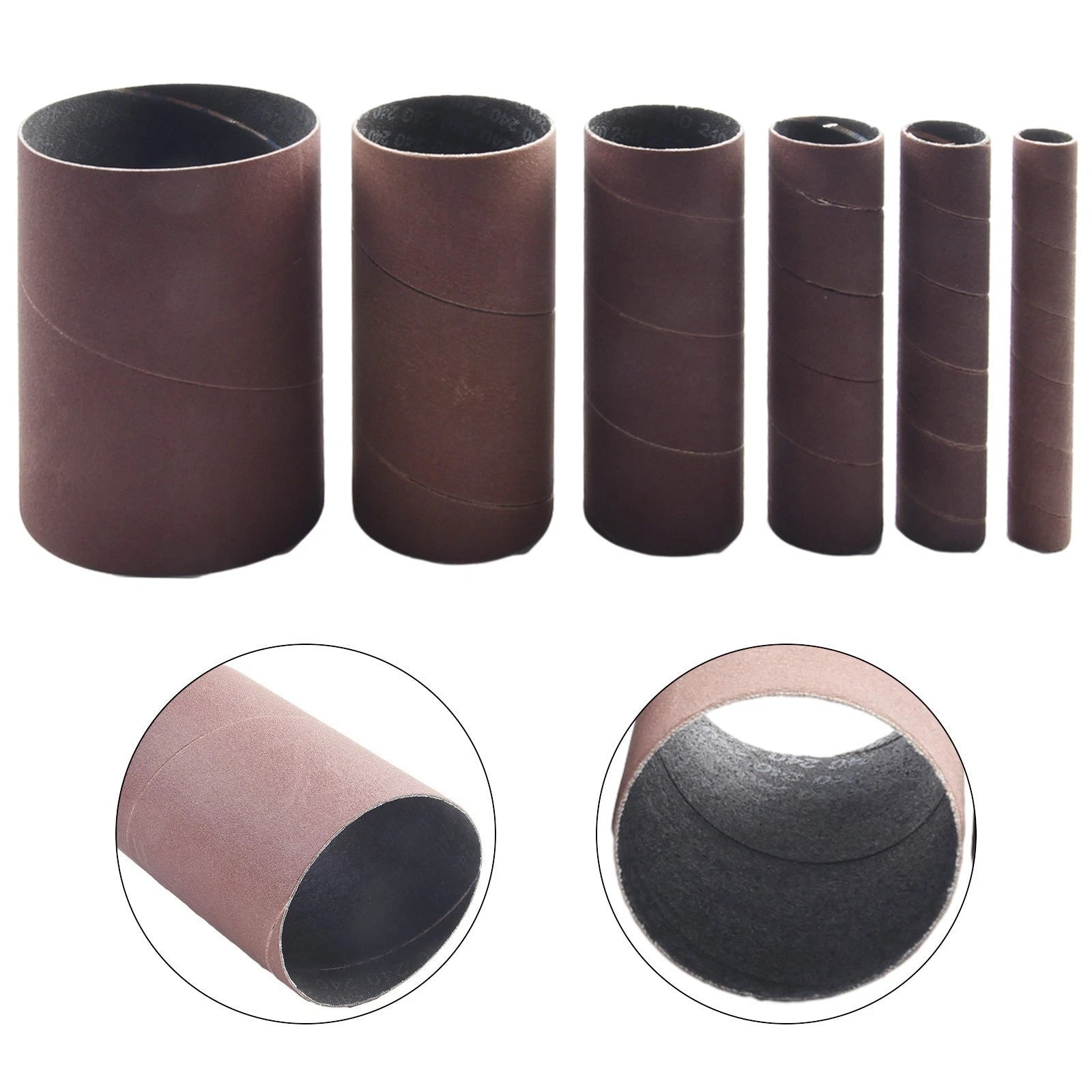 6X Sanding Paper Sleeve for Various Metals Plastics Wood Jade