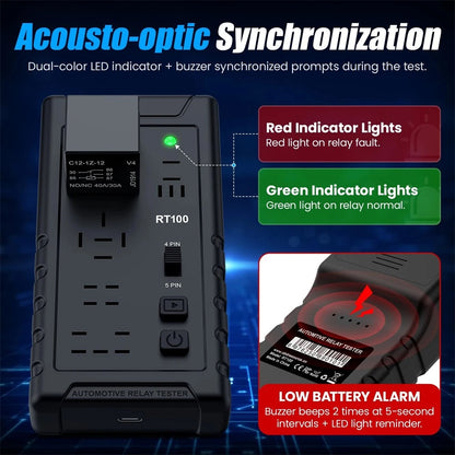 Car Relay Tester for Universal Vehicles (12V/24V) RT100