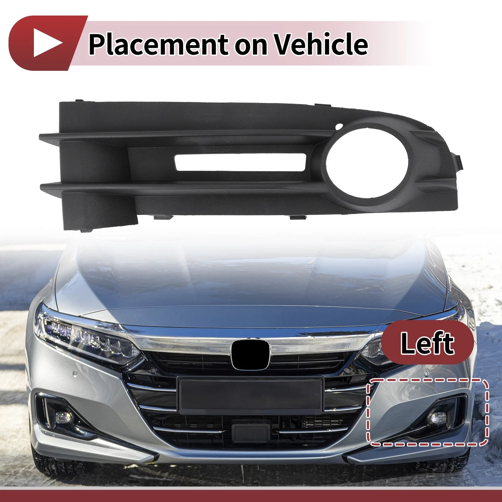 Front Left Fog Light Grill Replacement for Volkswagen Caddy (2004–2010)