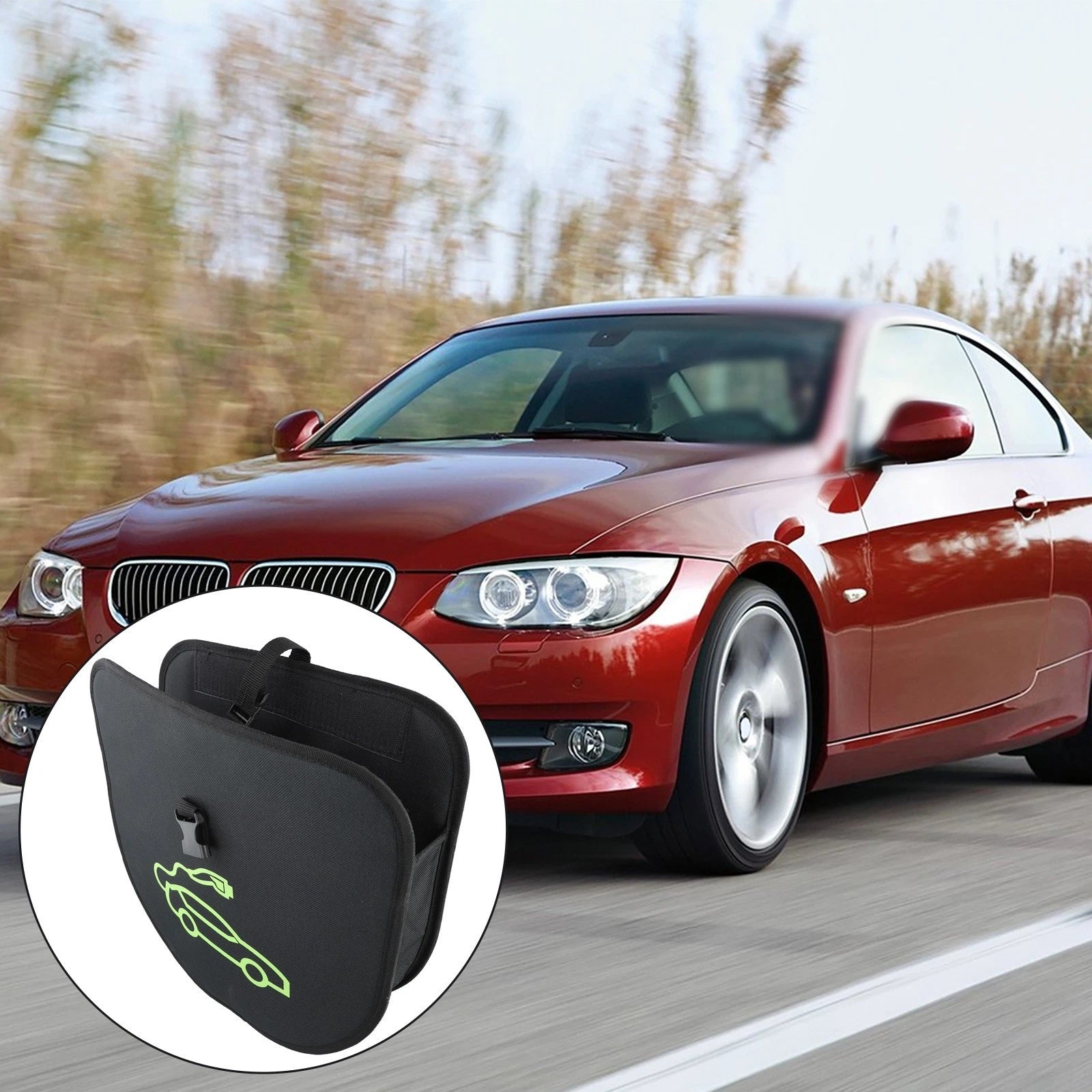 Electric Vehicle Charging Line Storage Bag for (Black)