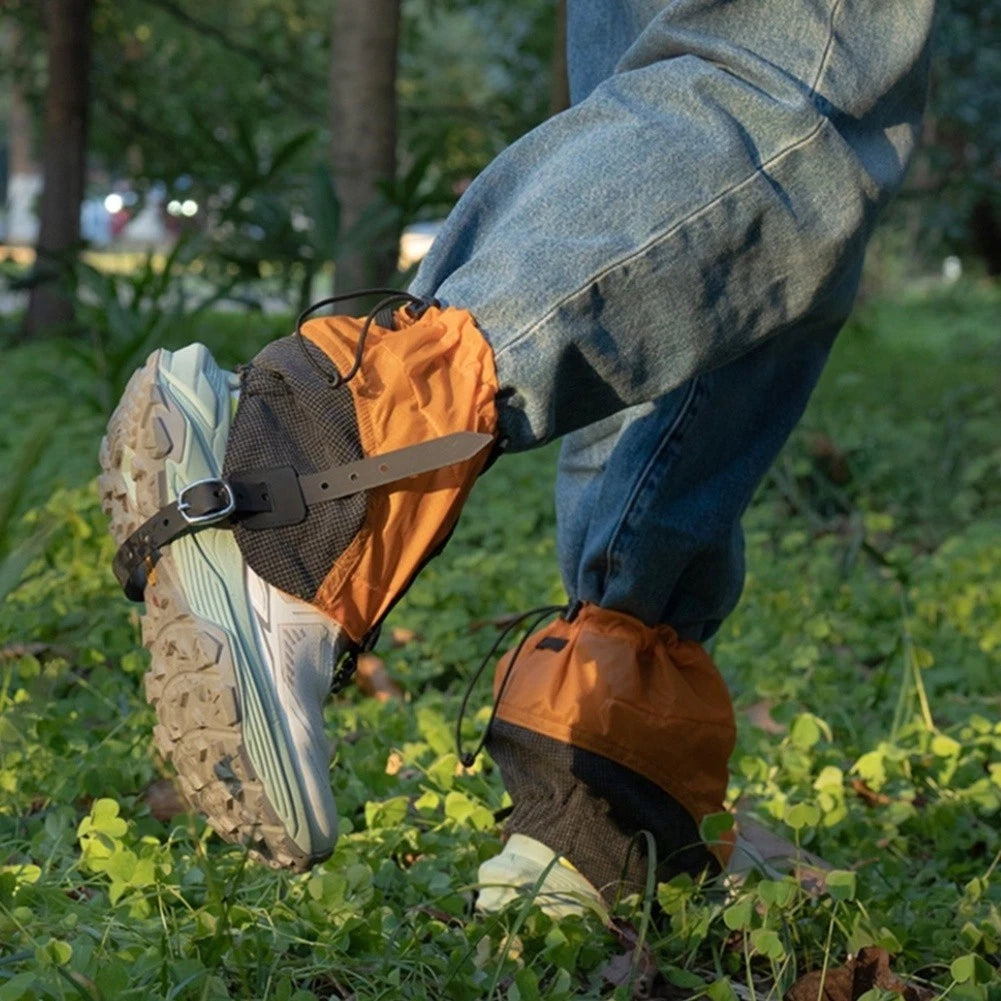 Ankle Gaiters for Outdoor Hiking - Adjustable Drawstring, Hook Fastener