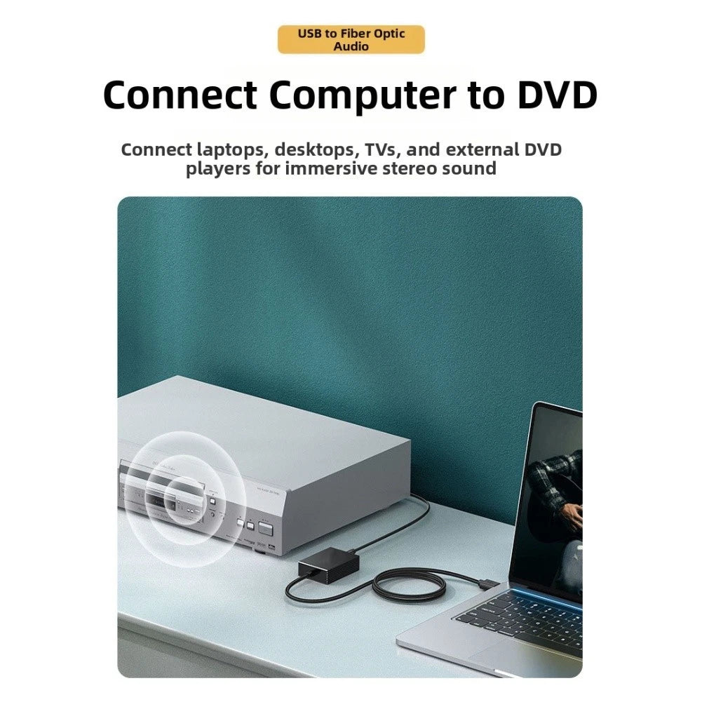 USB Audio Converter for PS5, Computer, Soundbar