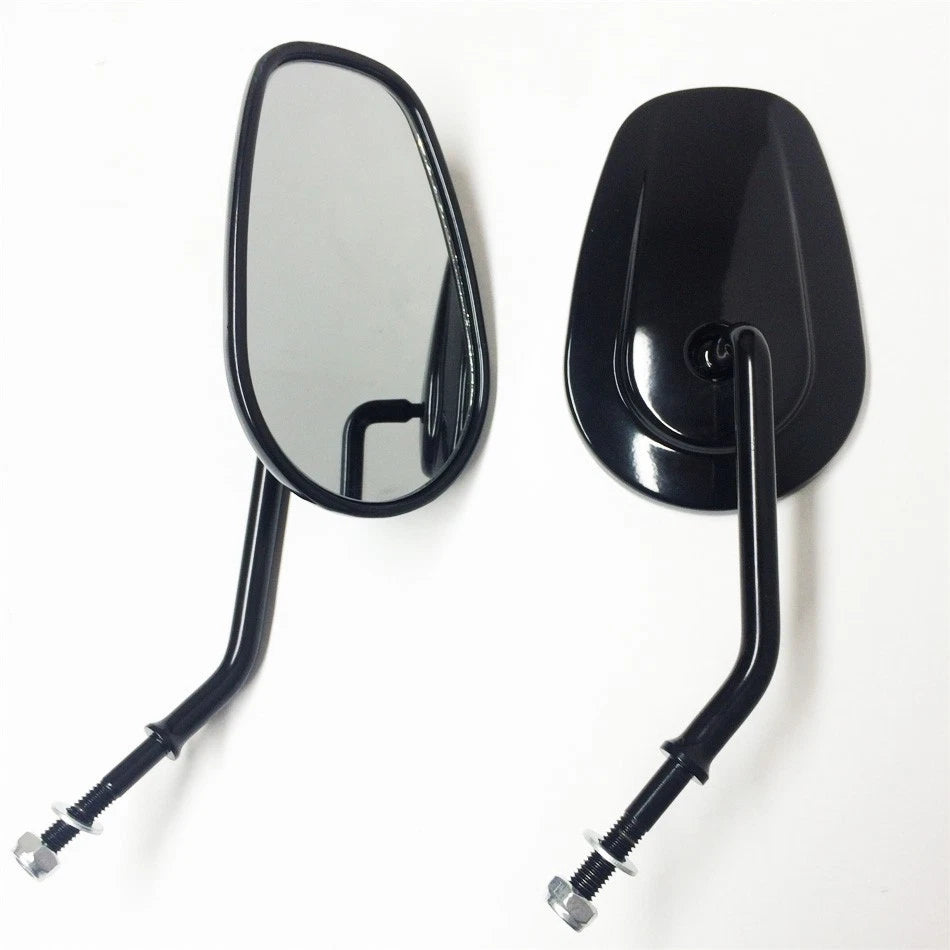 Black Rearview Mirrors for Harley Davidson FLSTC FXDB DYNA FXDF FLSTF (8mm)