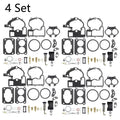 Set of 4 Carburetor Kits for Mercruiser 3.0L 4.3L 5.0L 5.7L