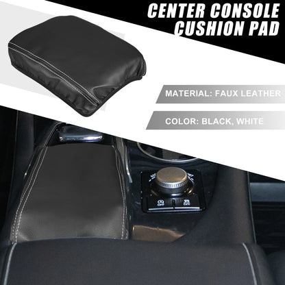 Center Console Armrest Cover for Lexus RX350 (2015–2022) Black White Stitches