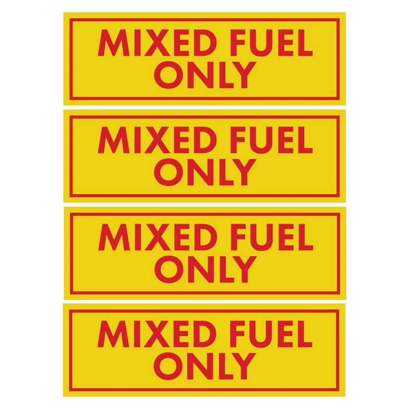 Mixed Fuel Only Stickers for Gas Oil Mixture Can Labels
