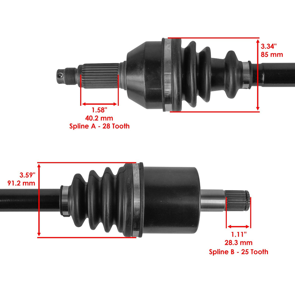 Front Left Right CV Axle Replacement for Honda Pioneer 1000 (2017–2021)