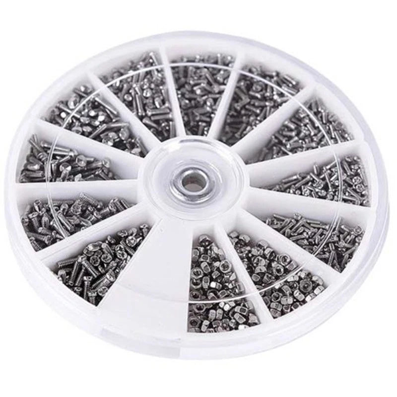 600pcs Screw Nuts Assortment Kit M1 M1.2 M1.4 for Electronics