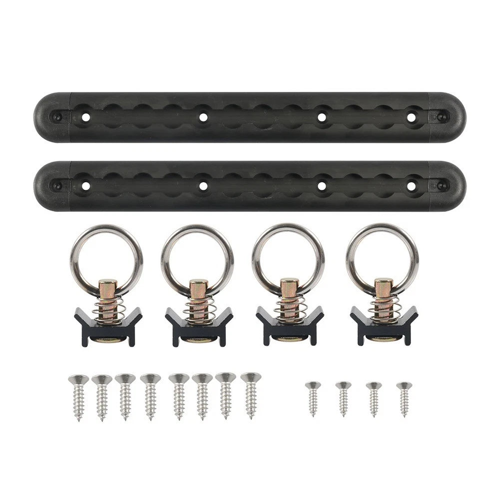 Set of 2 Cargo Control L Track Tie Down System 12 Inch Rails for Securing Cargo