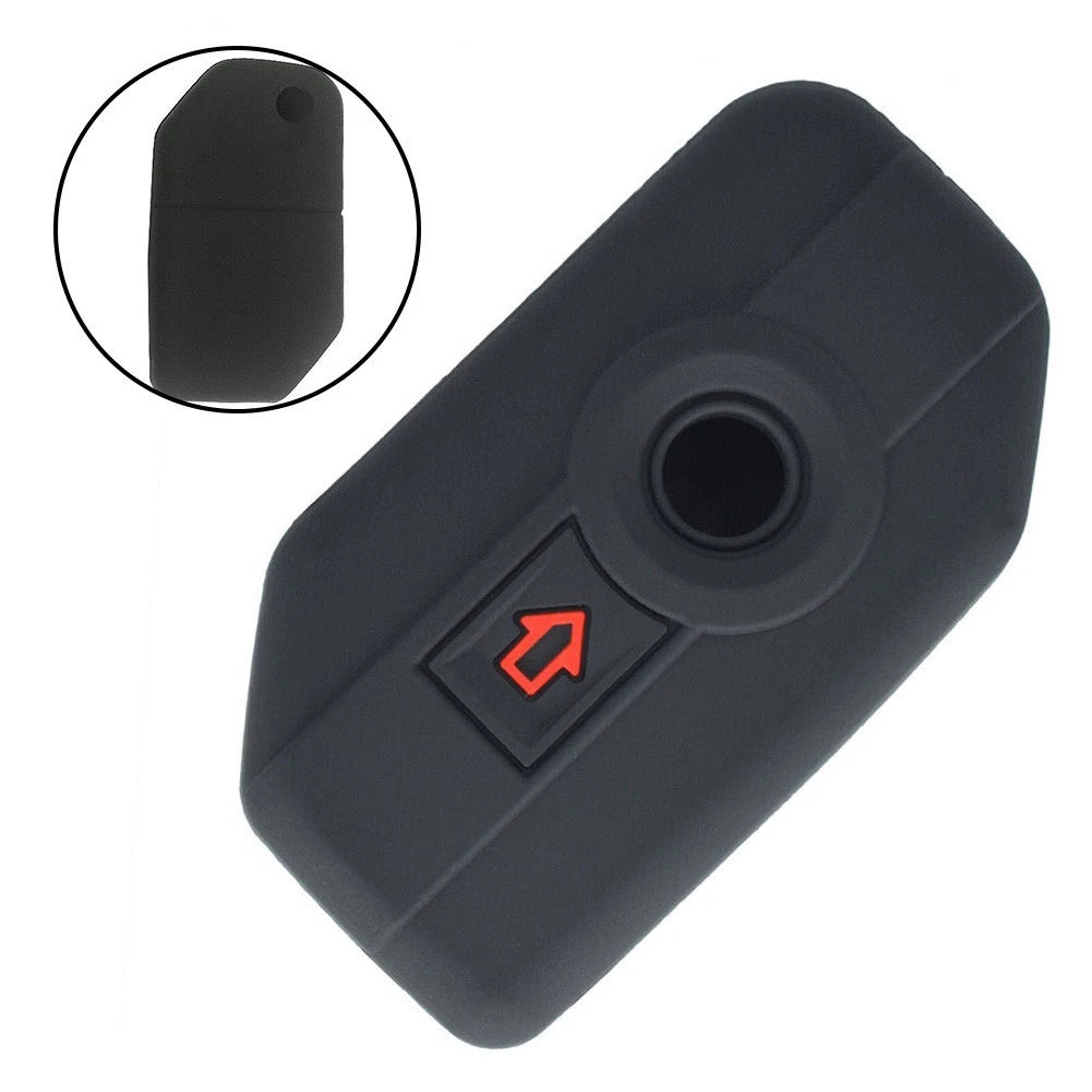 Key Cover Holder for Motorcycle (Replacement Shell, Silicone Skin, 2 Button)