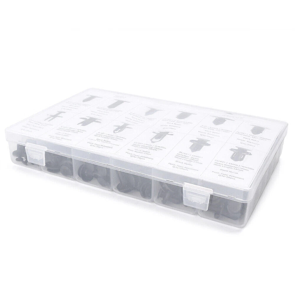 240 Pcs Car Push Pin Rivet Trim Clip Panel Body Interior Assortment Kit