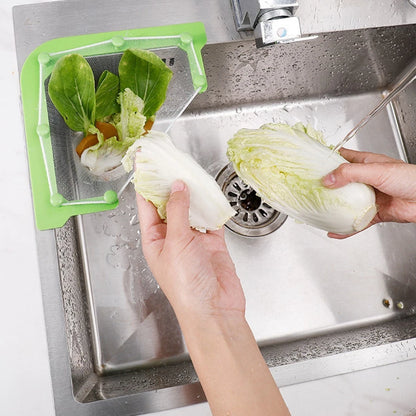 Kitchen Sink Strainer Filter Bag Net with Green Rack (Easy Cleaning)