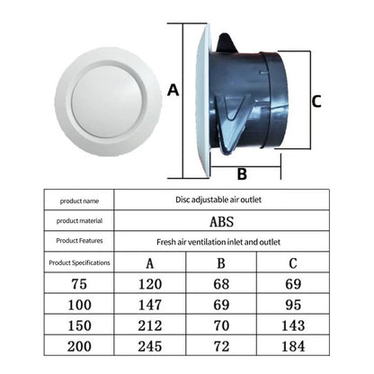 200MM Ventilation Air Outlet Cover for Home Ventilation System