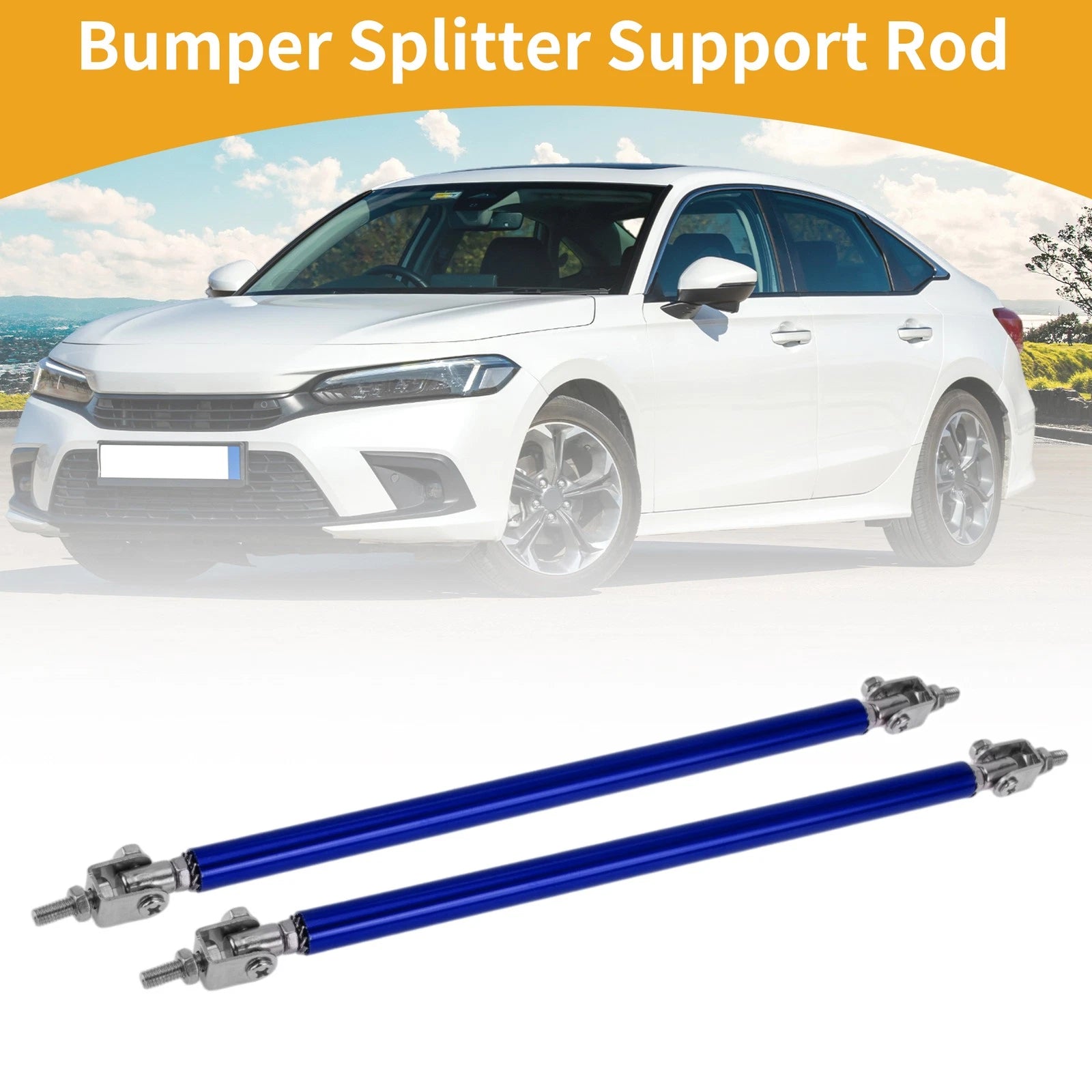 2X Adjustable Front Bumper Lip Splitter Strut Rod for Universal Fit