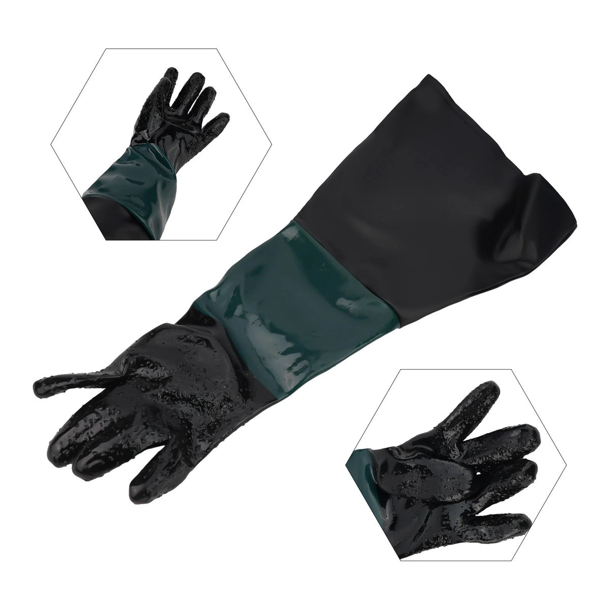 Versatile Work Gloves for Sandblaster Sand Blast Cabinet 6x11 8 Inch